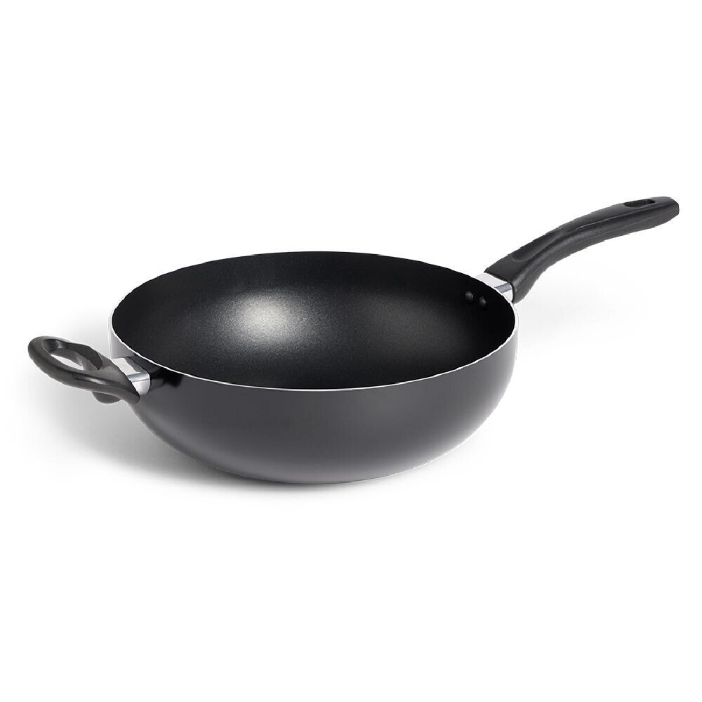 Wok tous feux sauf induction aluminium noir Ø28cm