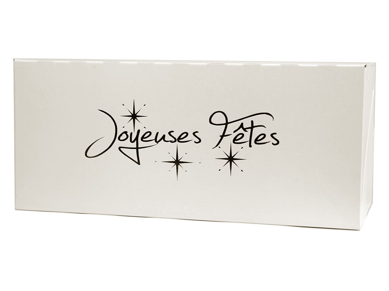 Boîte à bûche (x 25) - Joyeuses Fêtes - 35 x 13 x 13 cm