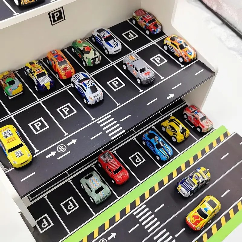 (13er Set) Washi Tape Deko Klebeband Bastel Masking Tape Spiel Zubehör - Auto Strasse / Parkplatz