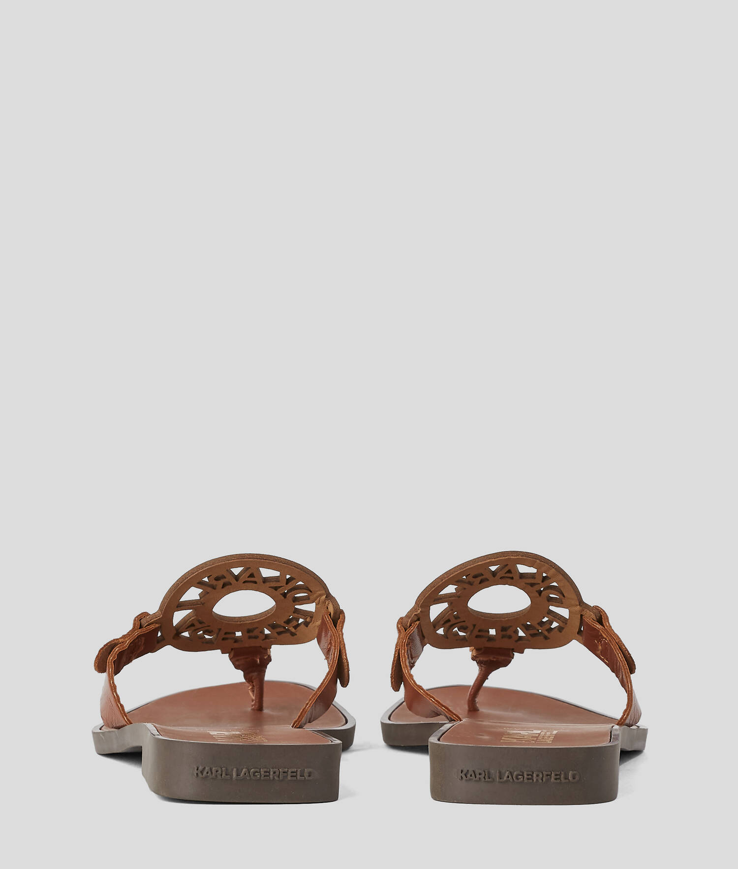 SANDALES À LANIÈRE EN FORME D'ANNEAU AVEC LOGO KL
