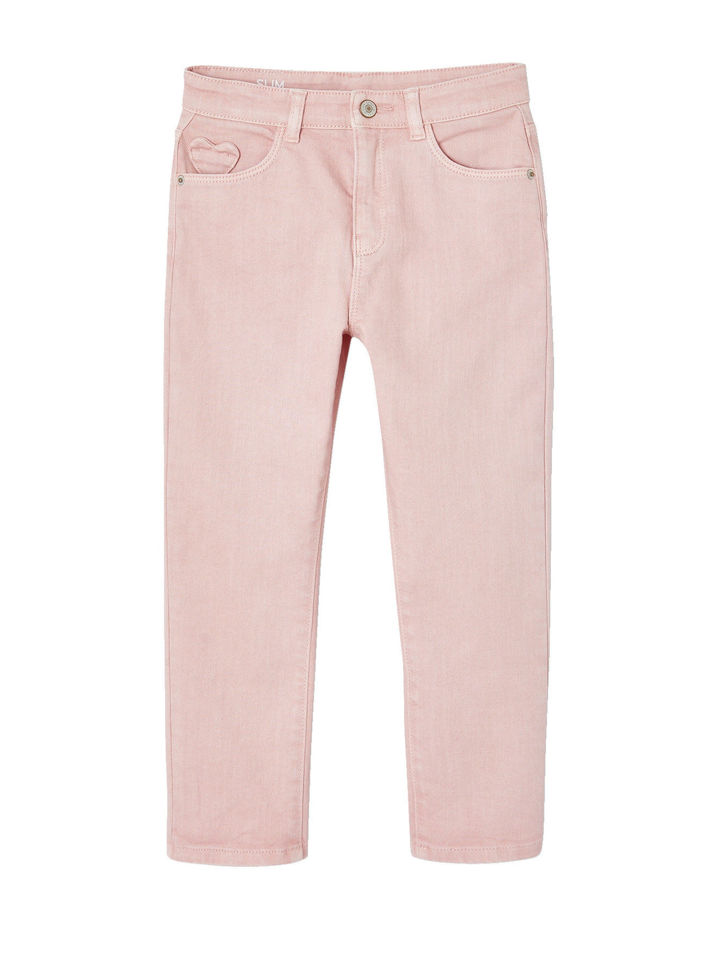 Vertbaudet Mädchen Slim-Fit-Hose, Hüftweite COMFORT pudrig rosa