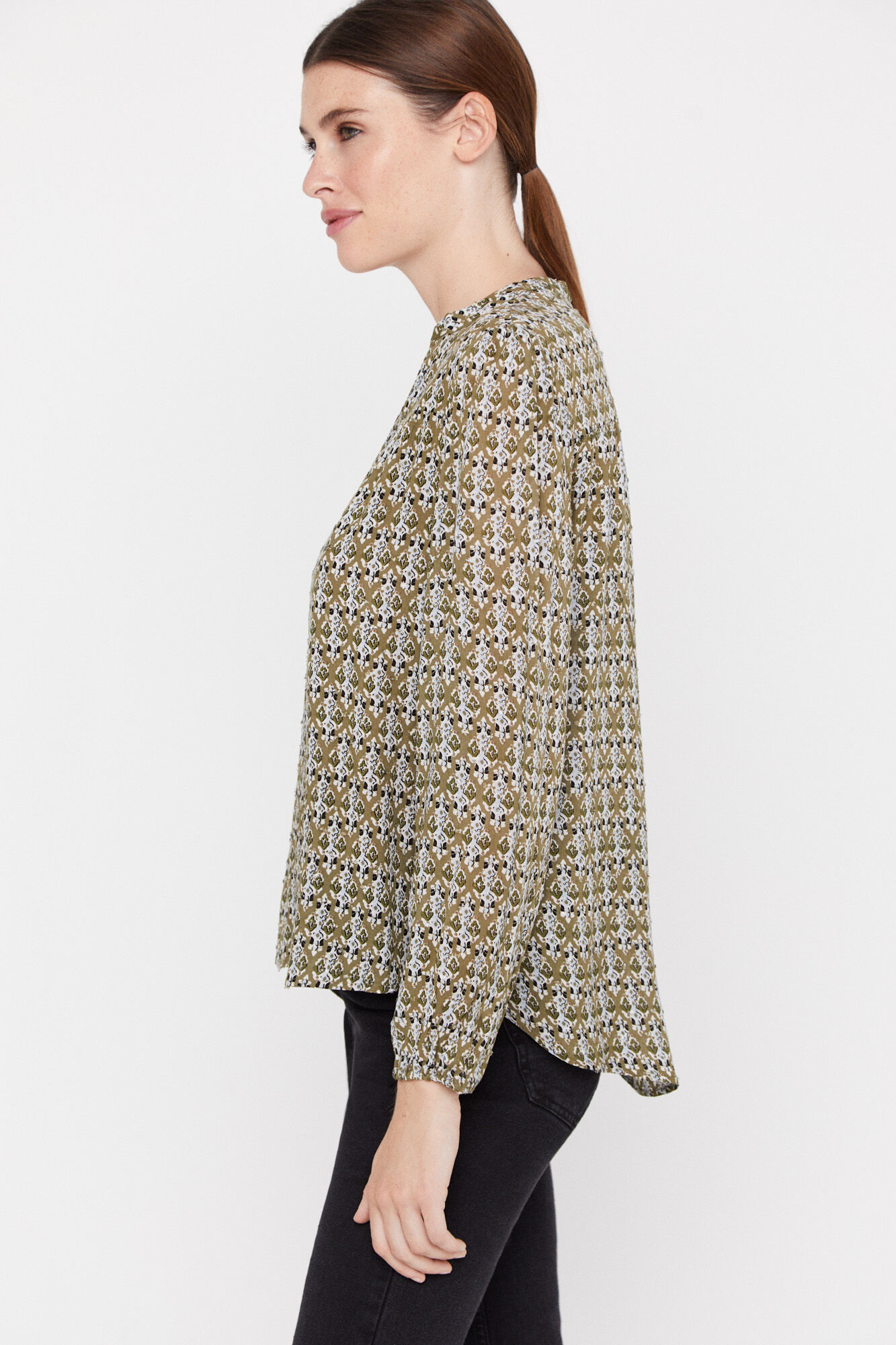 Blusa com estampa Plumetti - Estampa verde