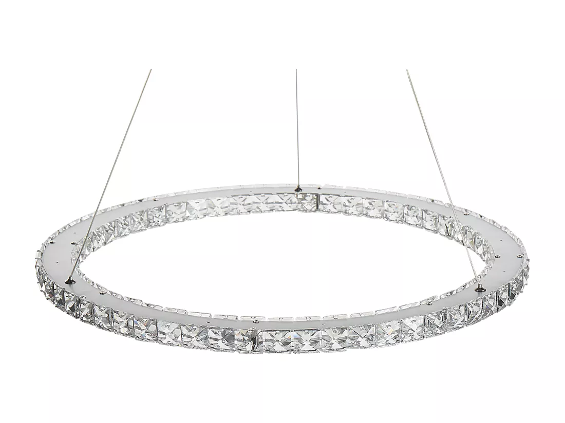 Lampe LED suspendue MAGAT Cristal Argenté