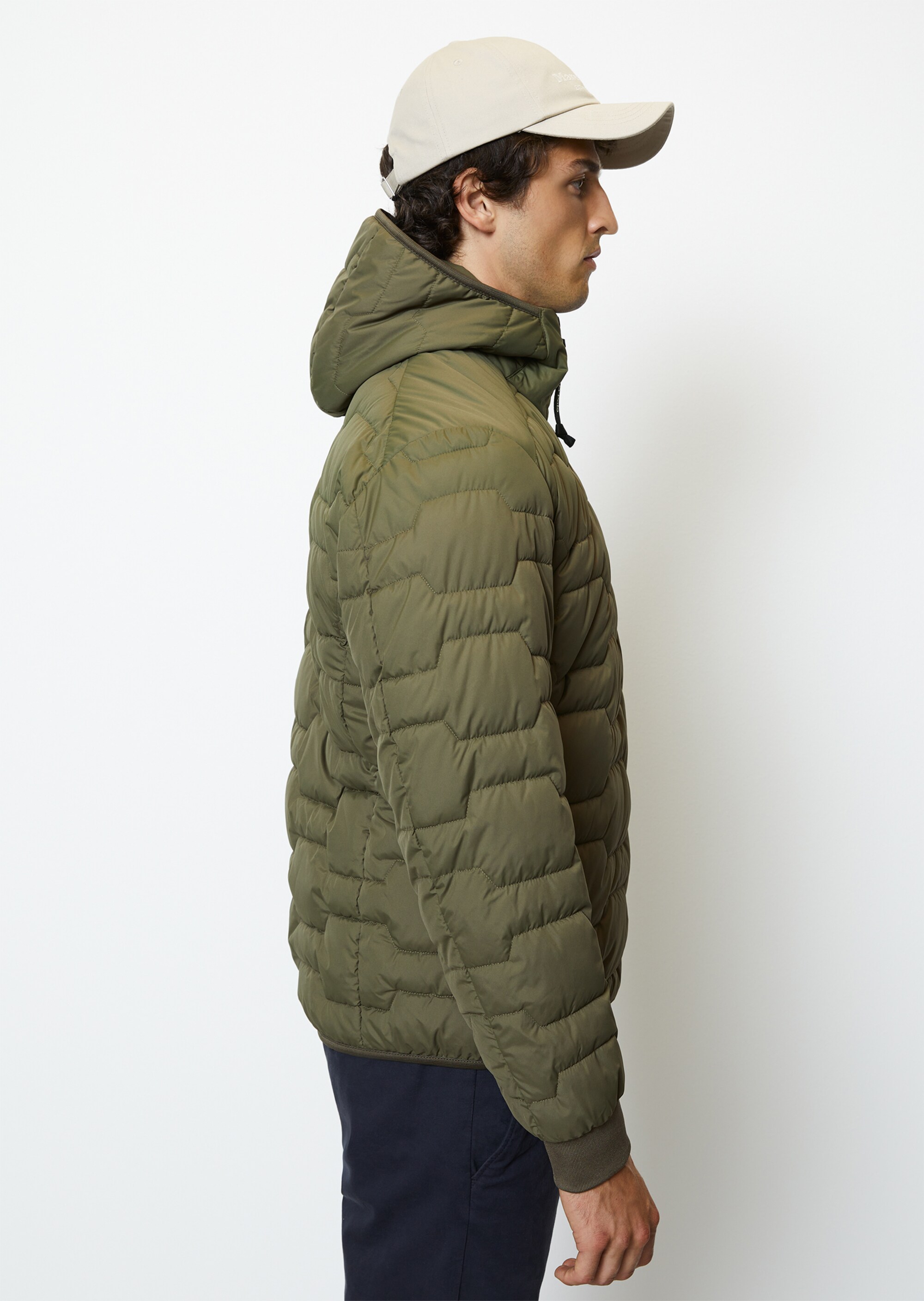 Kapuzen-Steppjacke regular mit Octagon-Quilt-Steppung