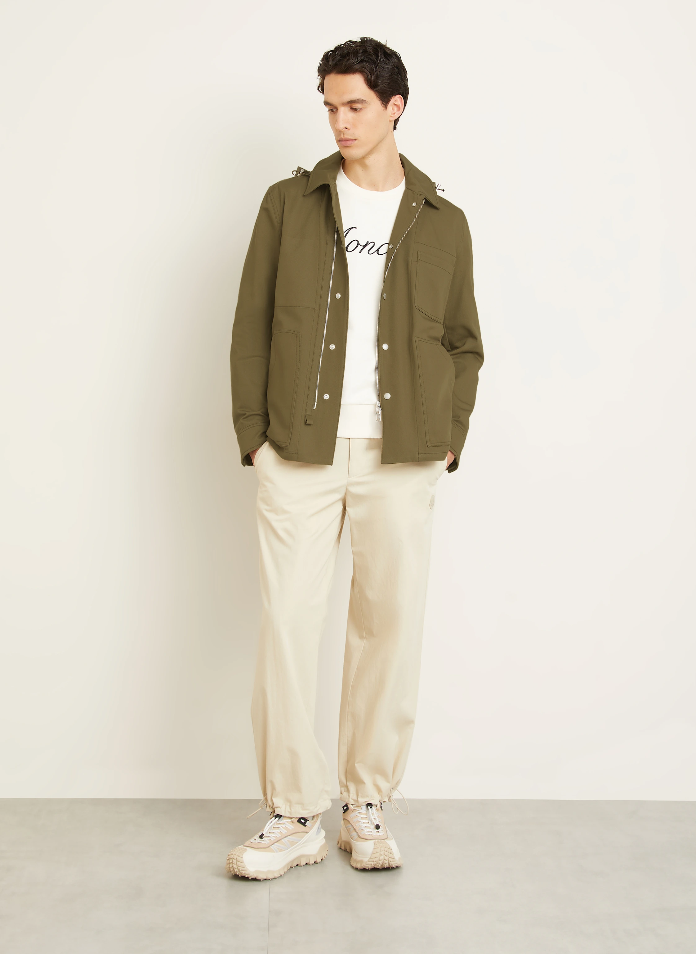 MONCLER Overjacket GUERLEDAN im Materialmix