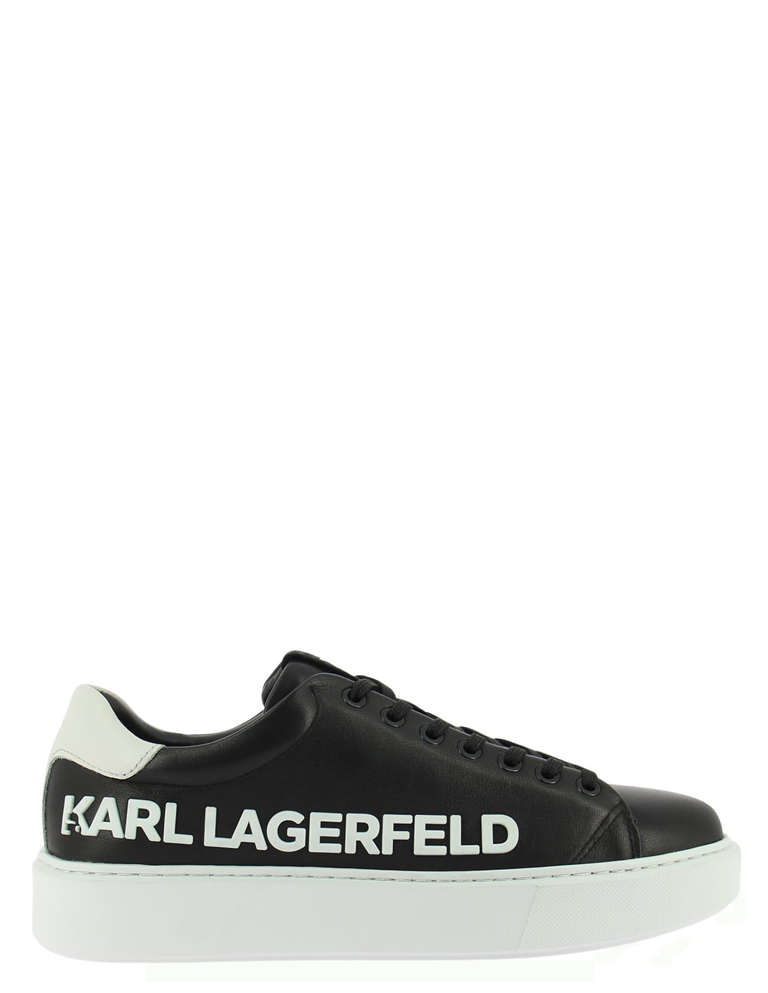 karl lagerfeld baskets de ville homme maxi kup karl injekt logo lo cuir noir blanc