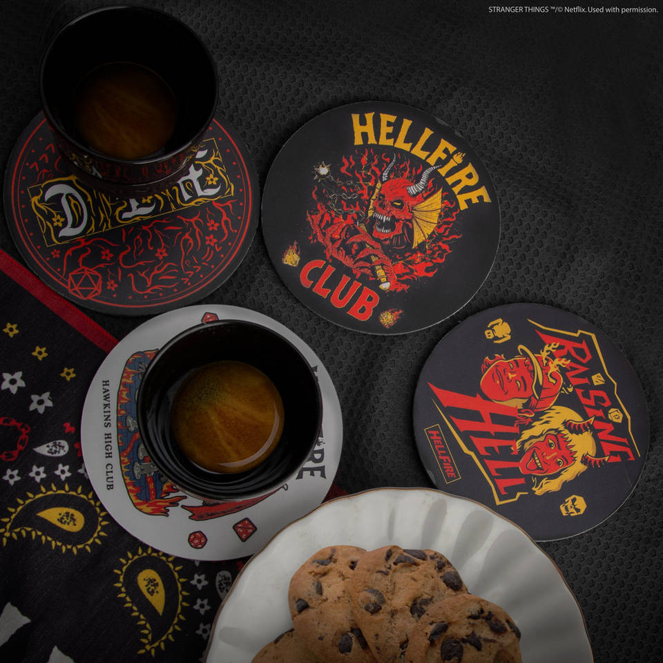 Stranger Things Hellfire Club onderzetters
