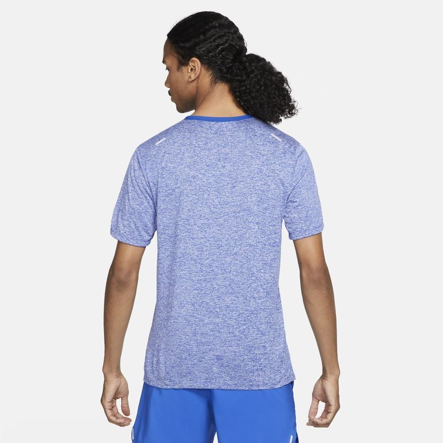 Nike T-shirt Running Dri-FIT Rise 365 - Bleu/Argenté