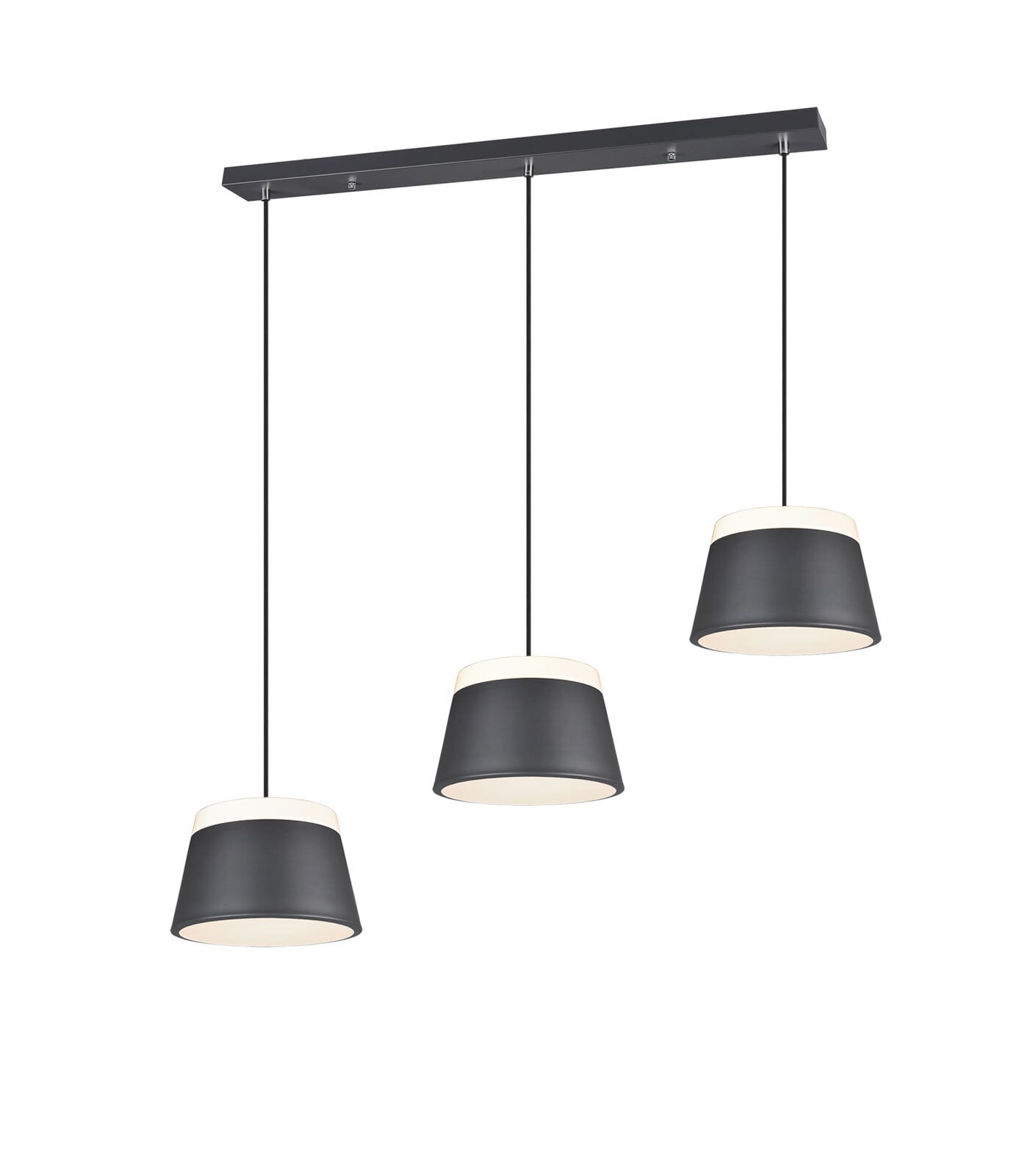Baroness Pendelleuchte grau 308900642, B/H/T: 105 / 150 / 25 cm, Metall