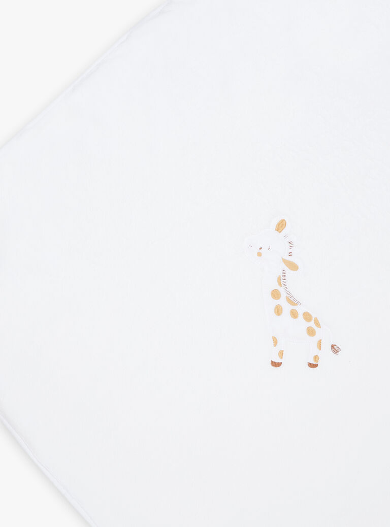 Couverture de naissance rose clair Girafe