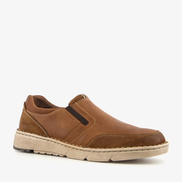 Hush Puppies heren leren instapper bruin