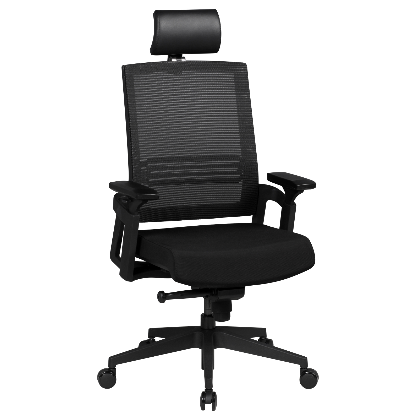Bürostuhl - schwarz - höhenverstellbar