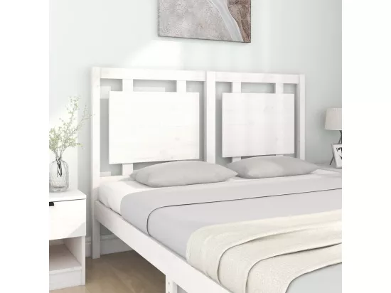 Tête de lit Blanc 140,5x4x100 cm Bois massif de pin