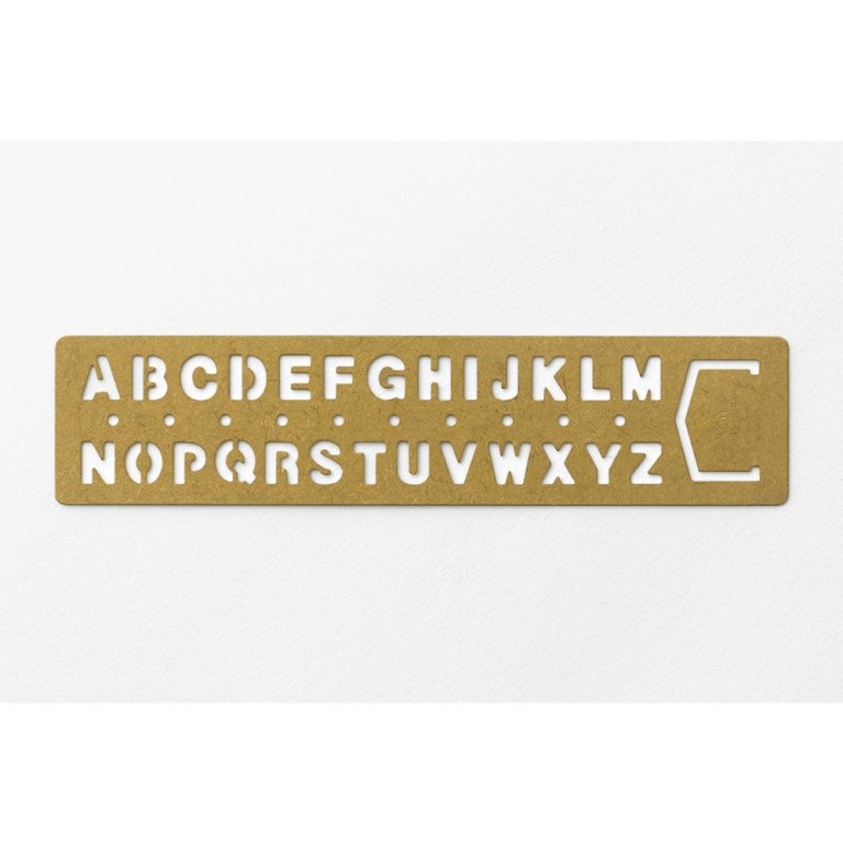 TRC Lesezeichen Alphabet Messing