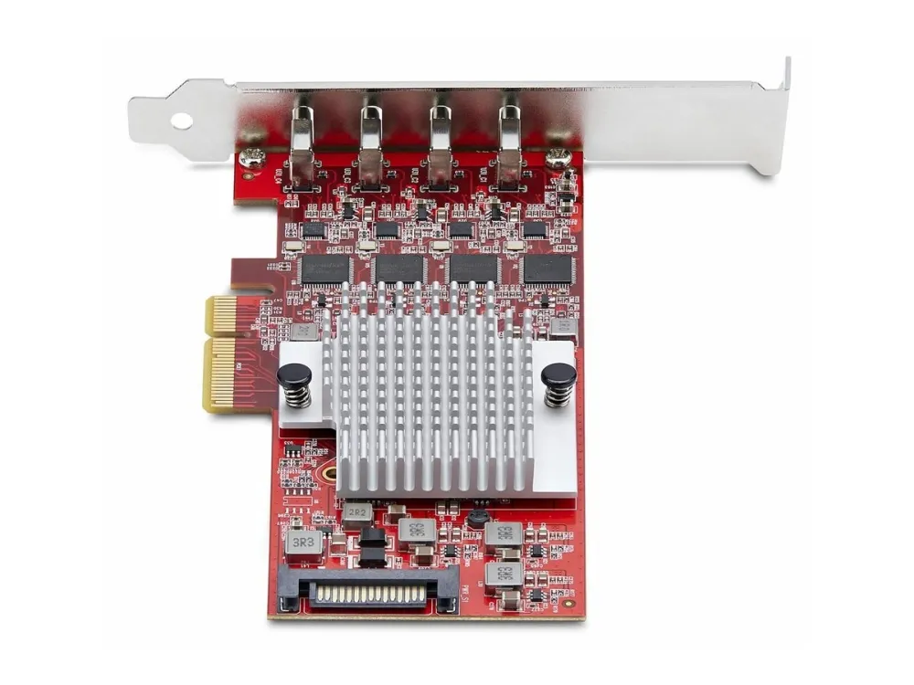 StarTech.com 4-Port USB Type-C PCIe Card, USB-C 10Gb, 4x Controllers, TAA - USB-adapter - PCIe 3.0 x4 - USB-C 3.2 Gen 2 x 4 - TAA-kompatibel