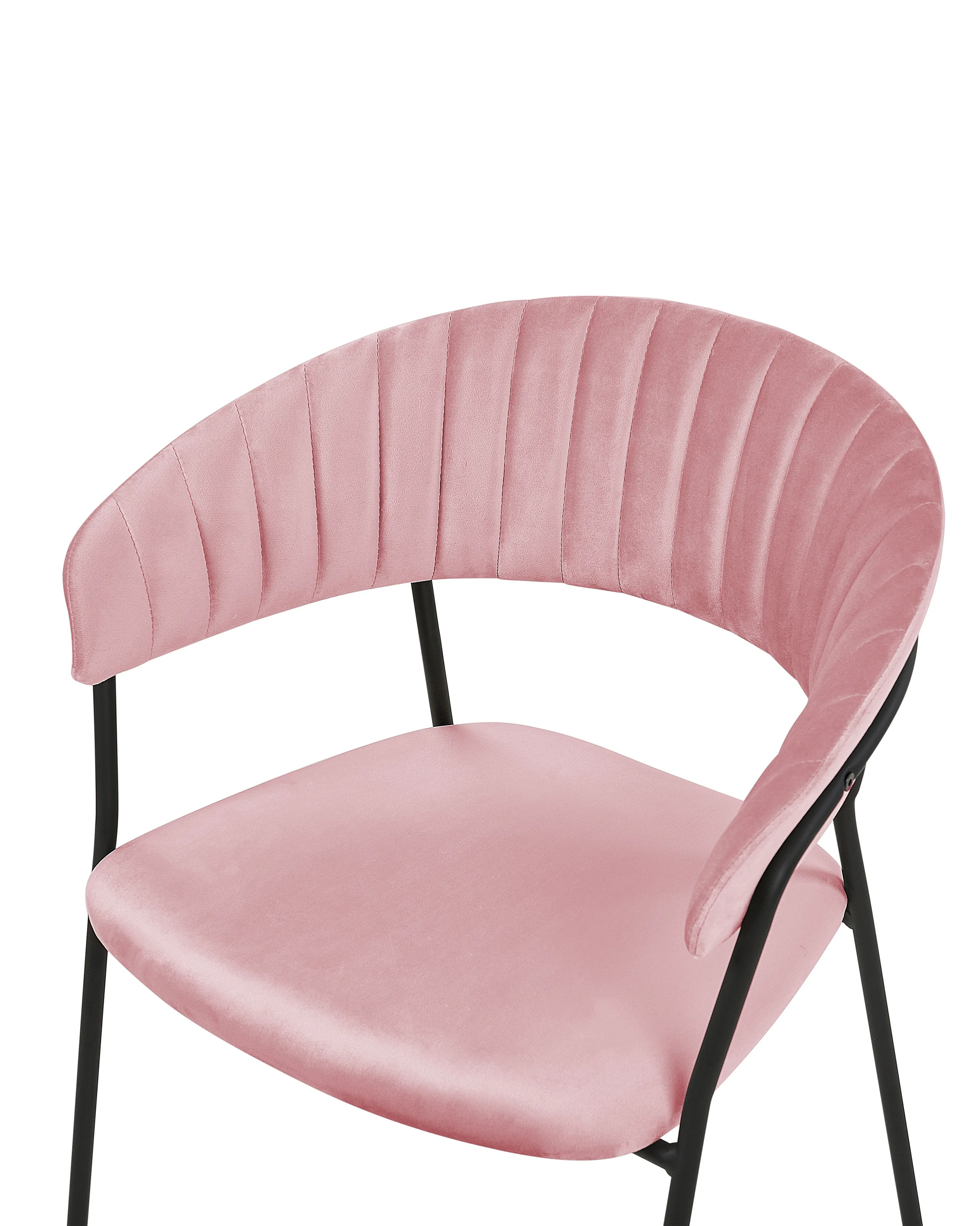 Set van 2 eetkamerstoelen MARIPOSA Fluweel Roze