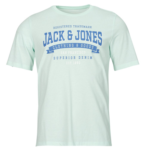 Jack & Jones - JJELOGO TEE SS O-NECK 2 COL SS24 SN - Bleu