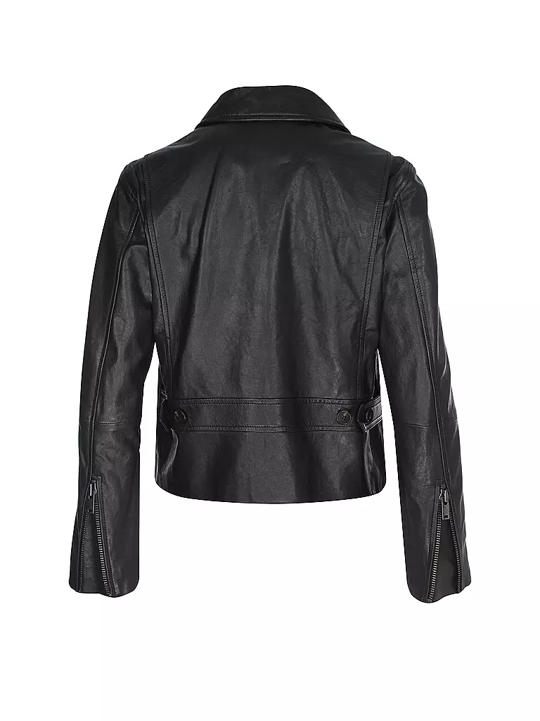 WEEKEND MAX MARA Lederjacke ALLER schwarz