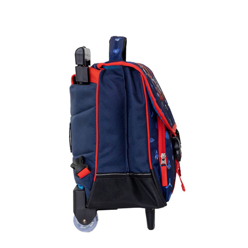 Cartable à roulettes scolaire Kid robot Dino 41 cm Bleu