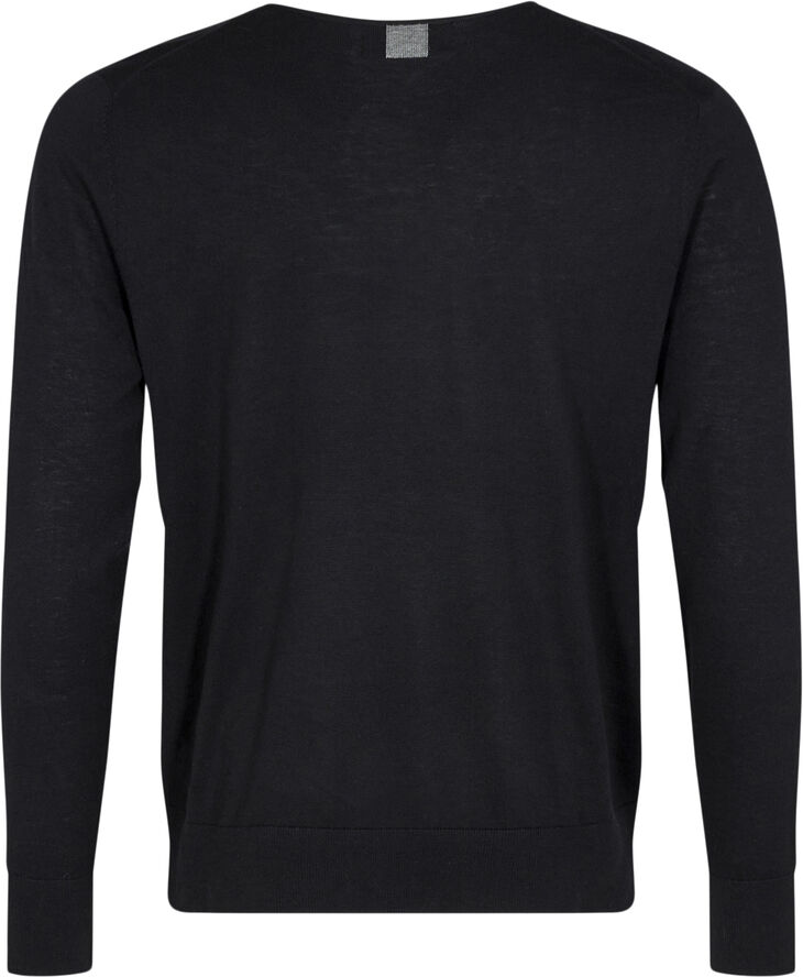 Mos Mosh Gallery Adam Supima O-neck Knit Black