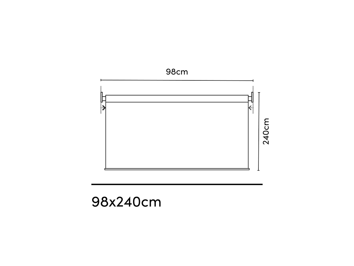 Platinum Coolfit 0,98 x 2,40m zwart rolgordijn