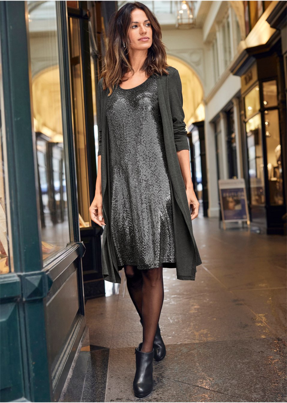 Robe style double épaisseur en viscose
