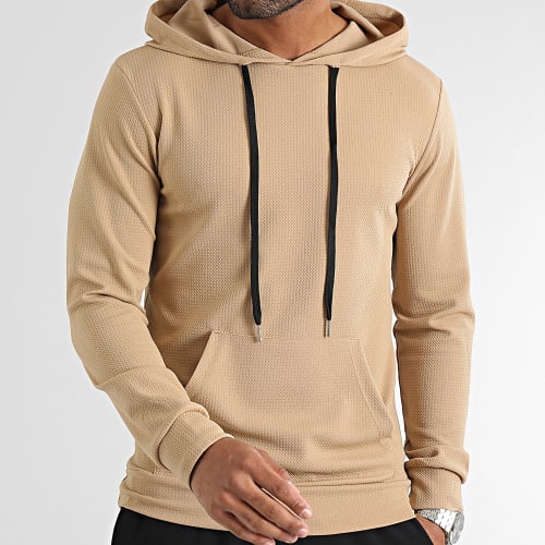 Sweat Capuche Texturé Light 0610 Beige Foncé