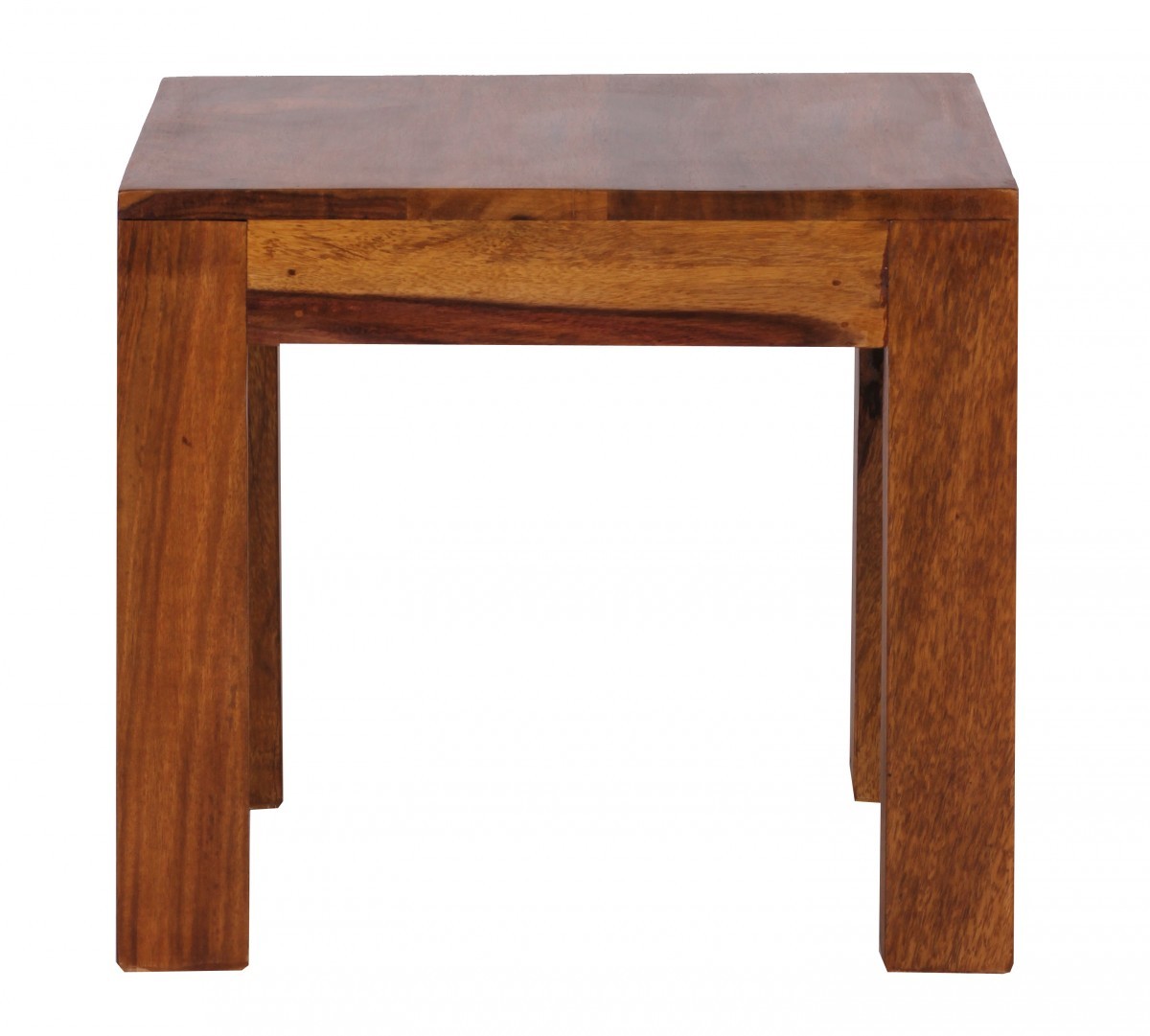 Couchtisch - braun gebeizt - Sheesham massiv - 45x45 cm