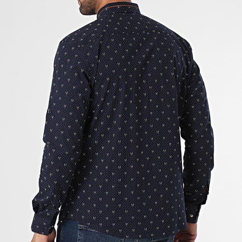 Chemise Manches Longues Bleu Marine