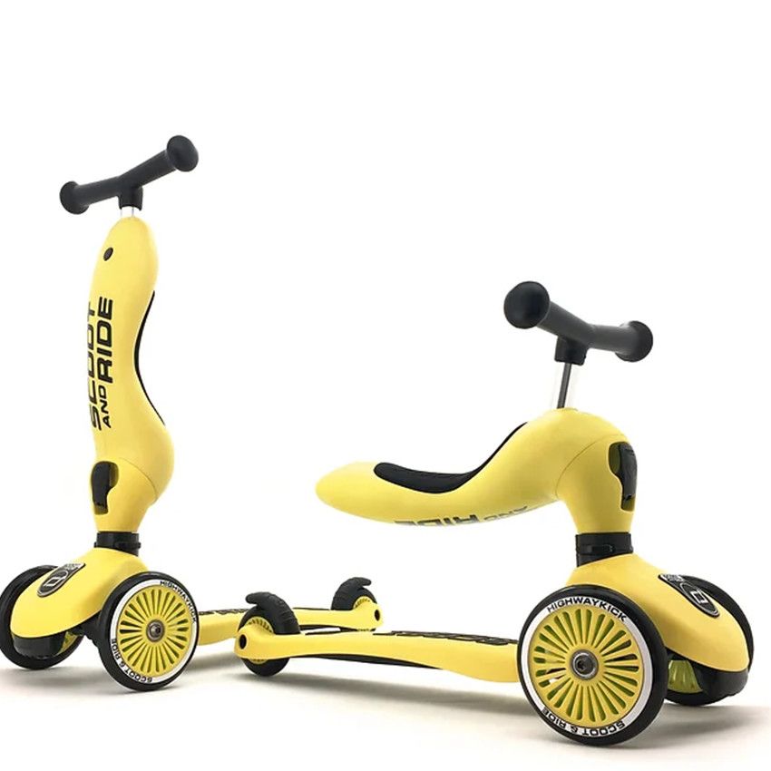 Trotinette 2-en-1 Highwaykick 1 Lemon 12m-5ans - Ecru