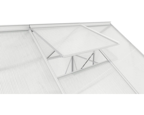 Vitavia Comet 3800 kas, 4 mm dubbelwandige polycarbonaat panelen, inclusief fundering, 195x195 cm, geanodiseerd aluminium