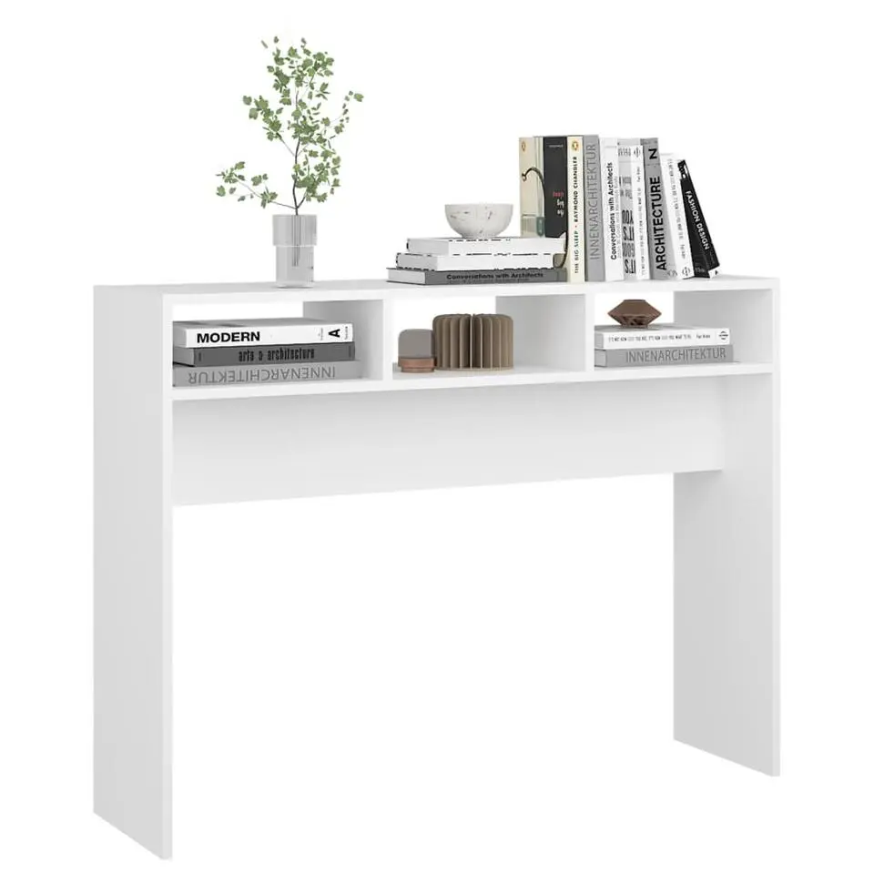 vidaXL - Bijzettafel - Wit - Bewerkt hout