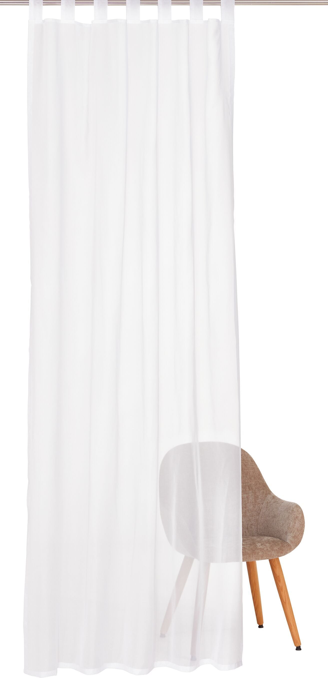 ISA Fertigvorhang Tag - Weiss / B: 140.0 cm x H: 245.0 cm
