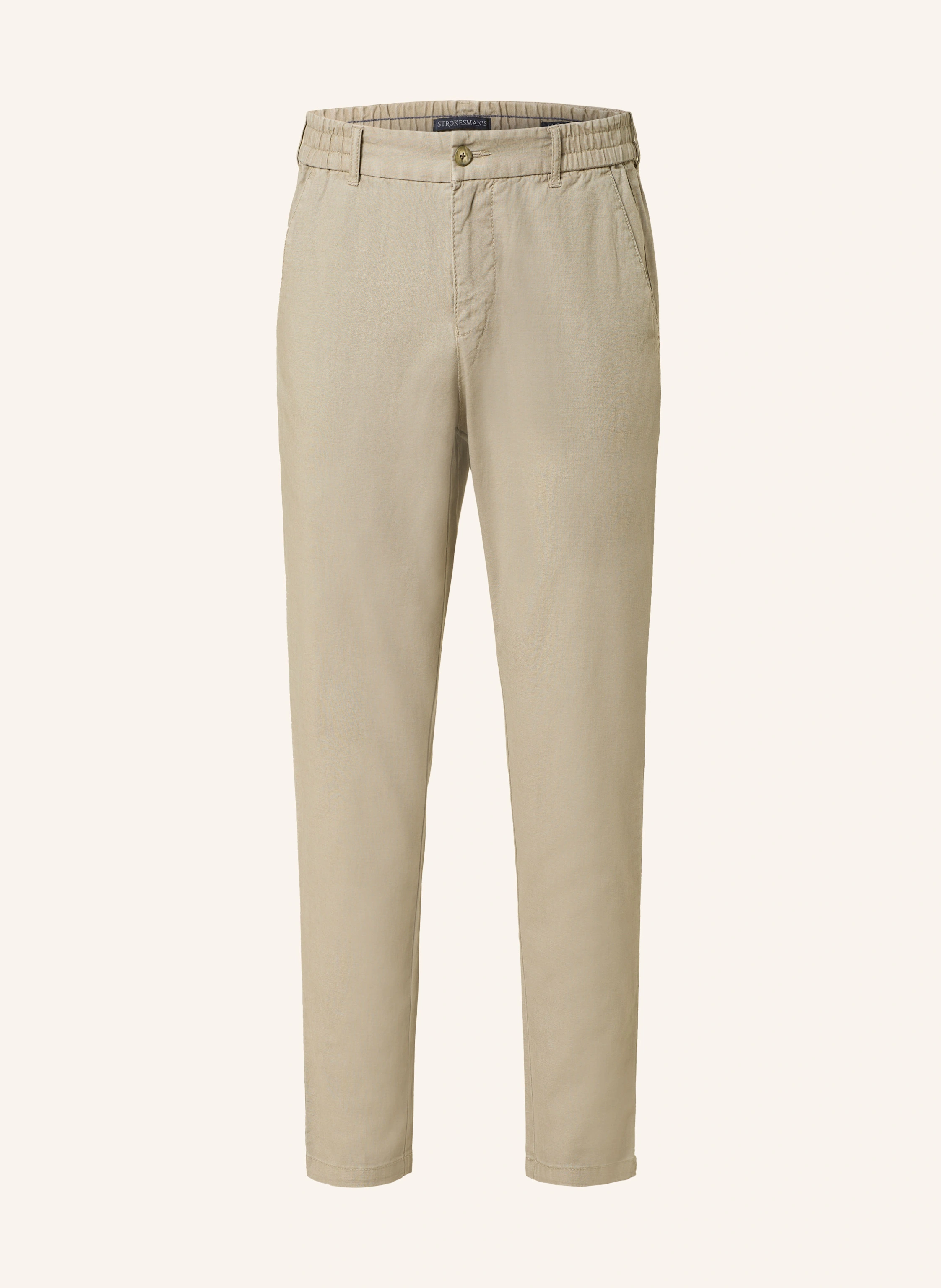 STROKESMAN'S Chino Extra Slim Fit mit Leinen