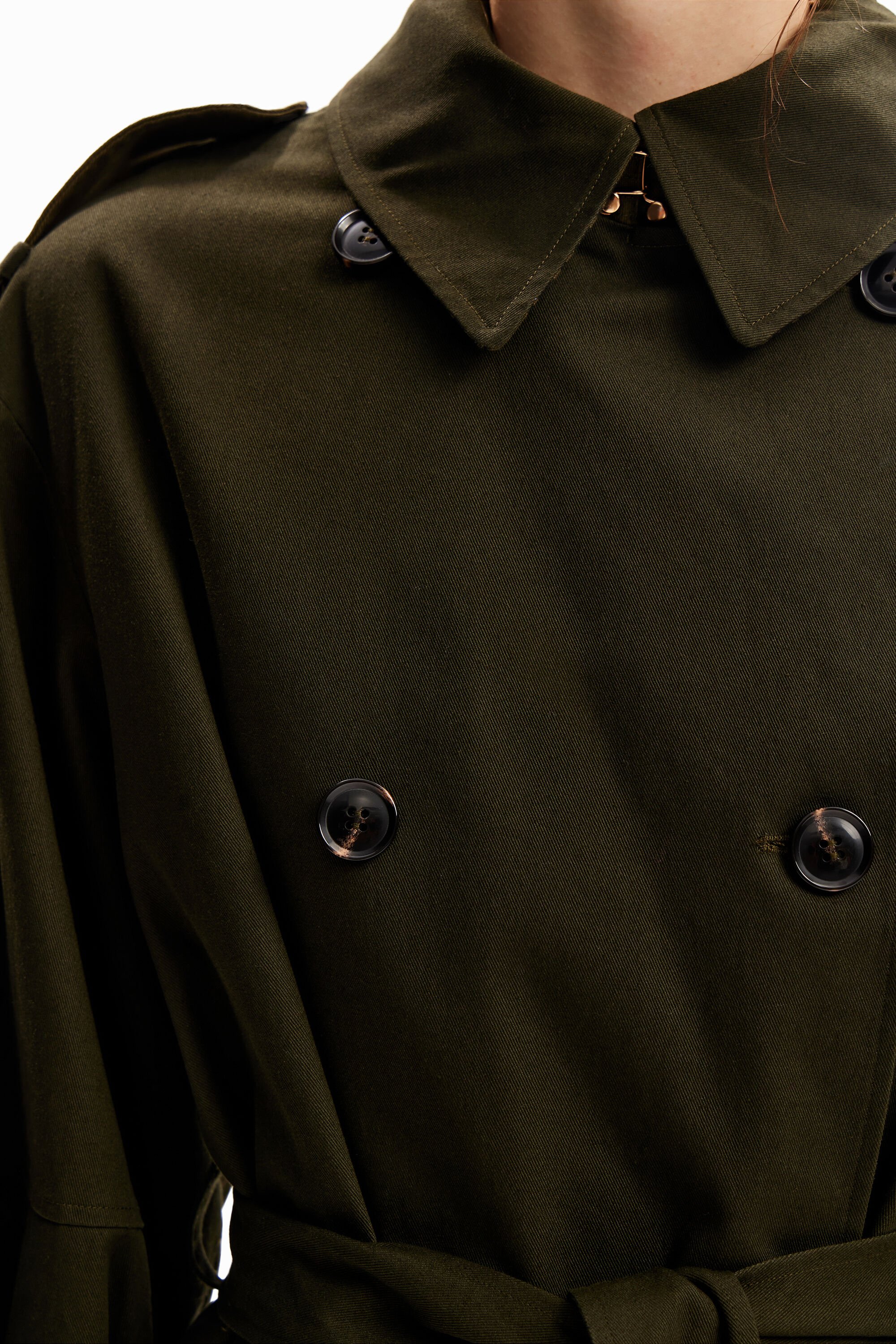 Gabardine oversize ceinture