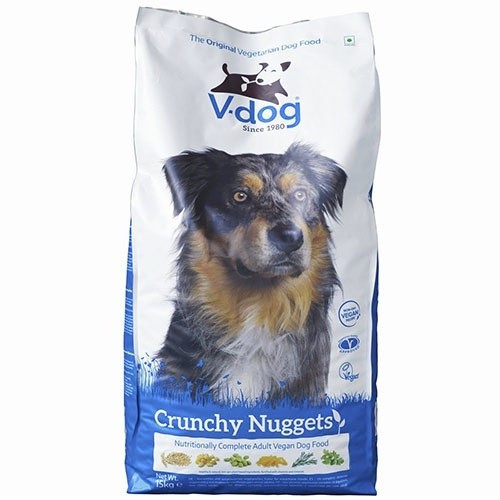 V-Dog Nuggets Crocantes, Ração Vegana para Cães, Sabor Natural