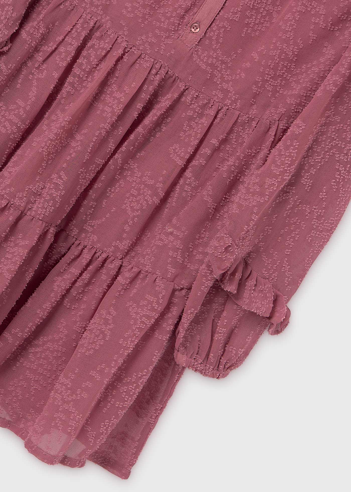 Vestido infantil de chiffon com babados