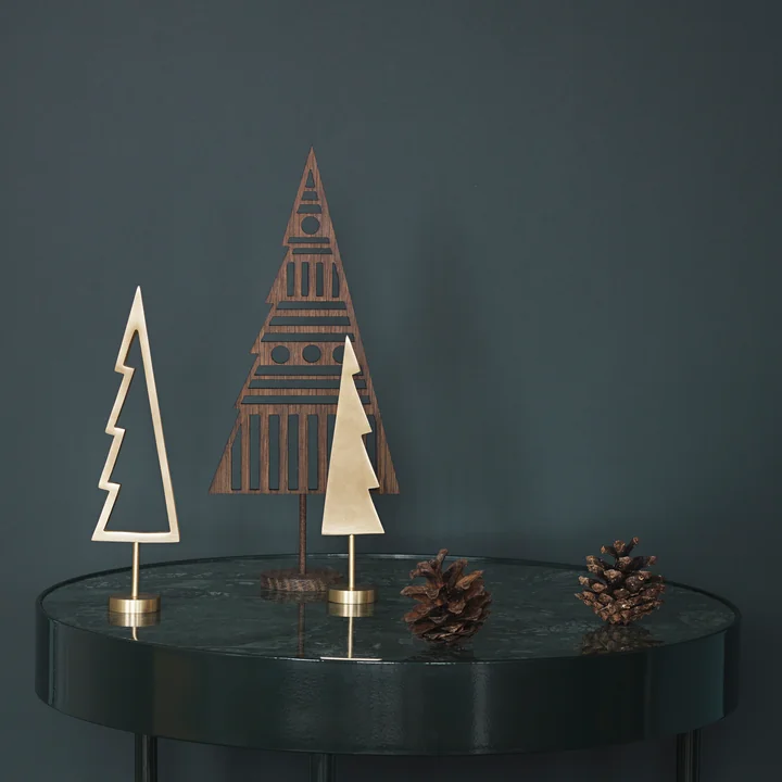 Ferm Living - Winterland Brass Tree Solid, schwarz