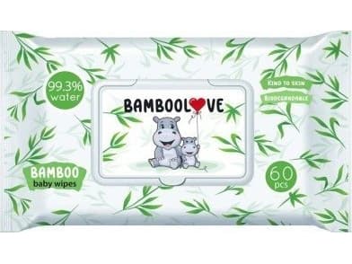 Frekke Panda Våt bambusservietter til barn BambooLove 60 stk.