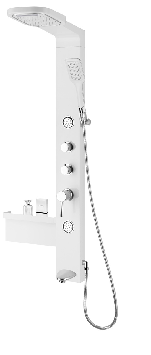 Badstuber Ibiza douchepaneel wit 132x27