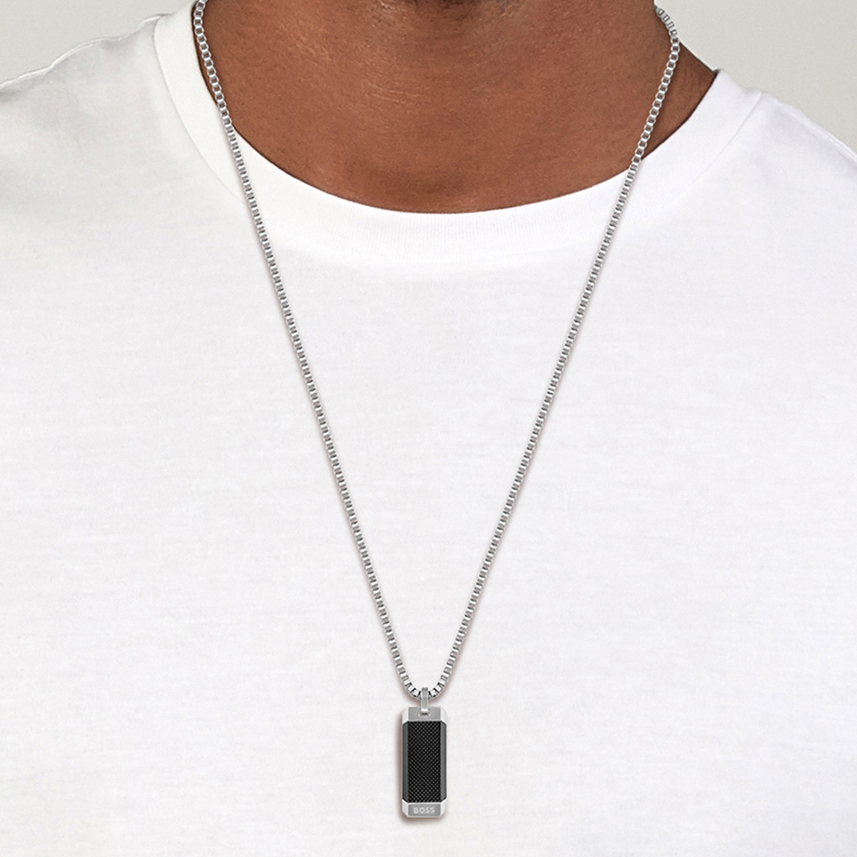 Collier homme Boss acier 61 cm