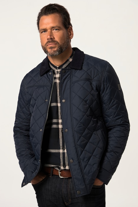 Steppjacke, Cordkragen, Zipper