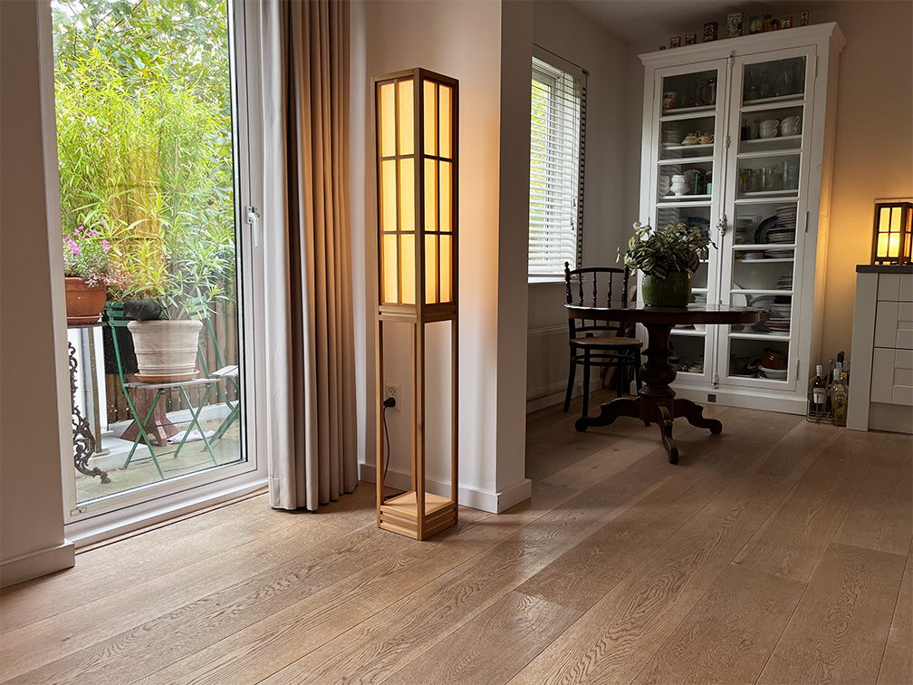 Vloerlamp Tokyo cedar