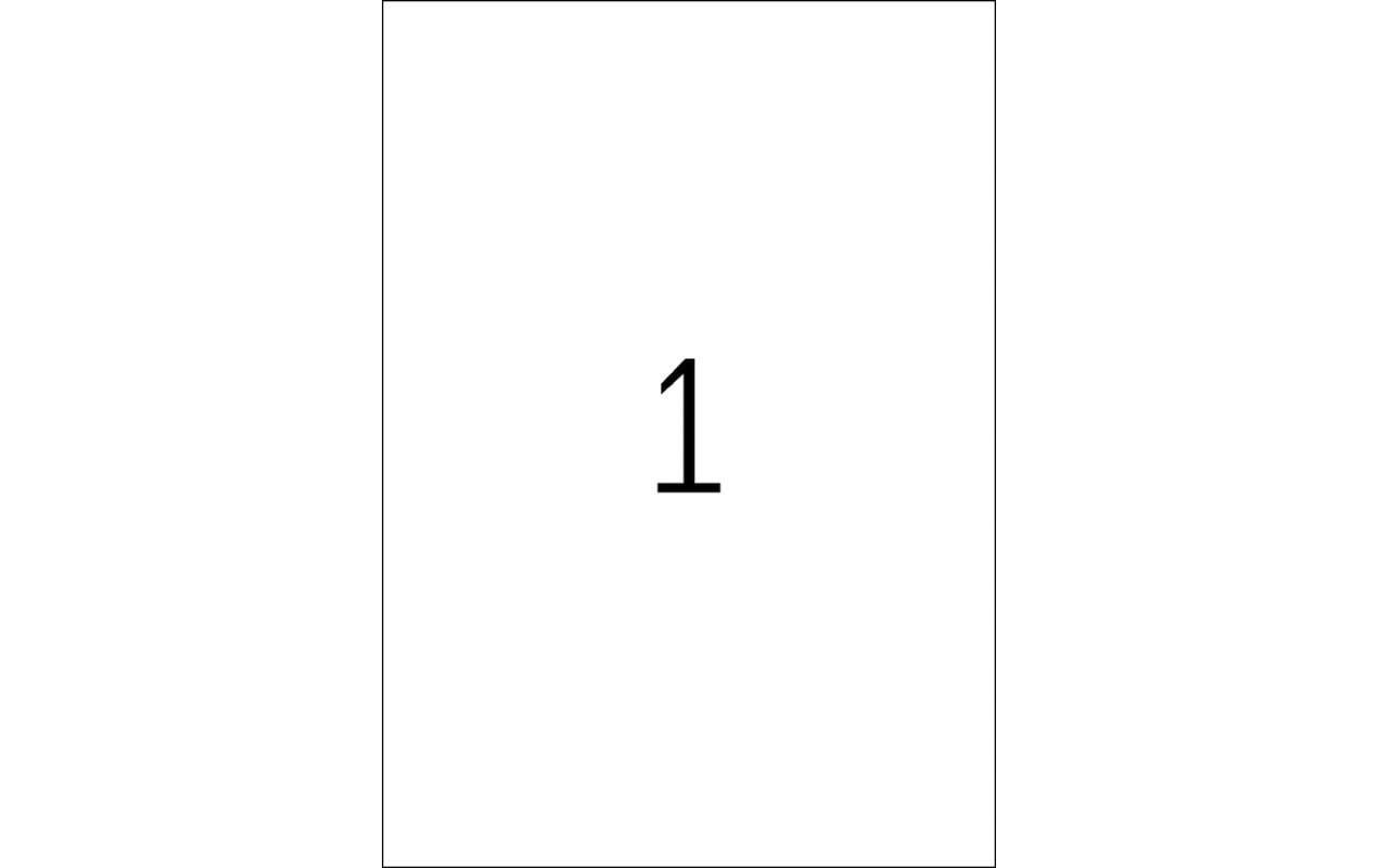 Folien-Etiketten 210 x 297 mm, 25 BlattTransparentes Druckeretikett