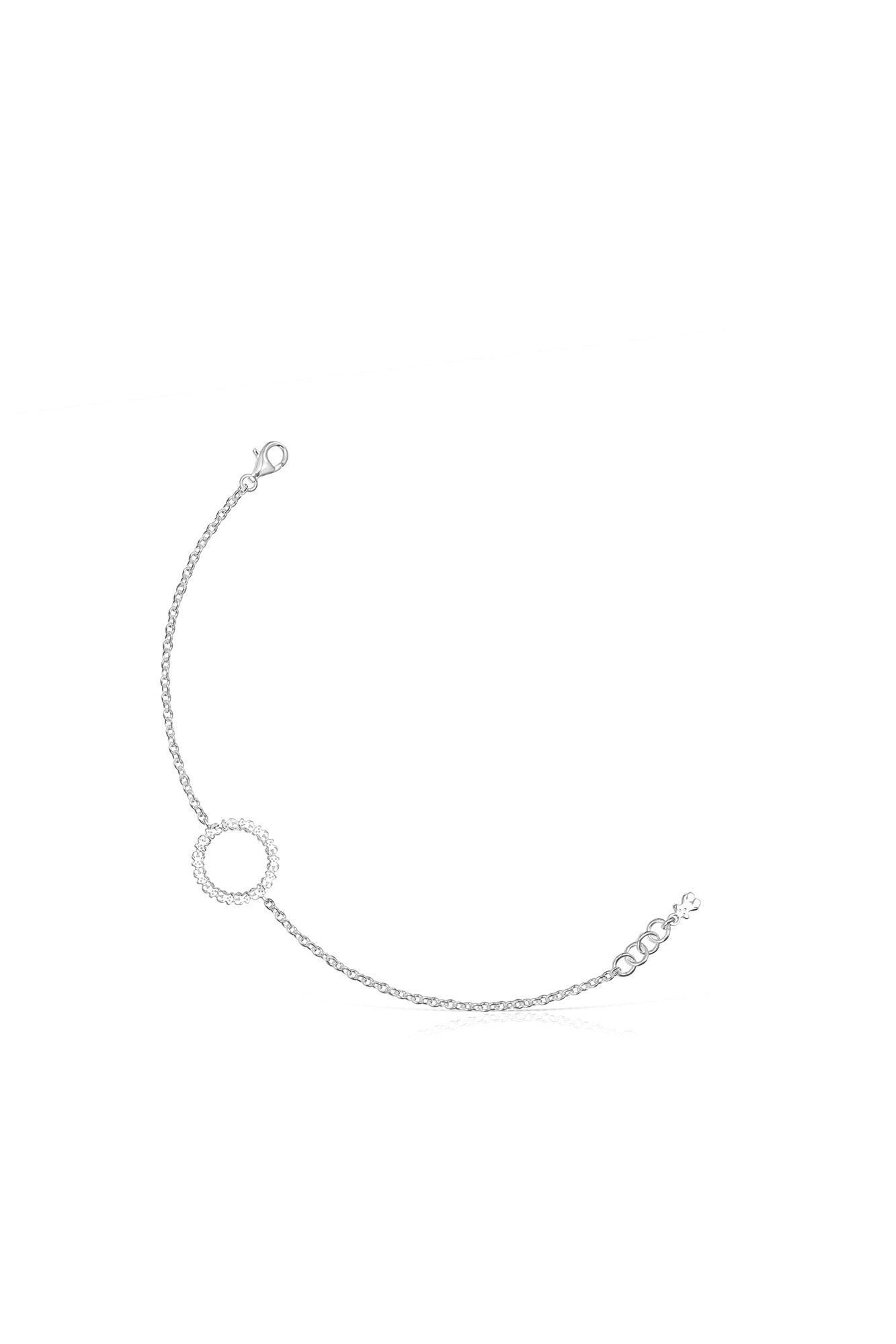 Pulsera disco de prata Straight - Gris