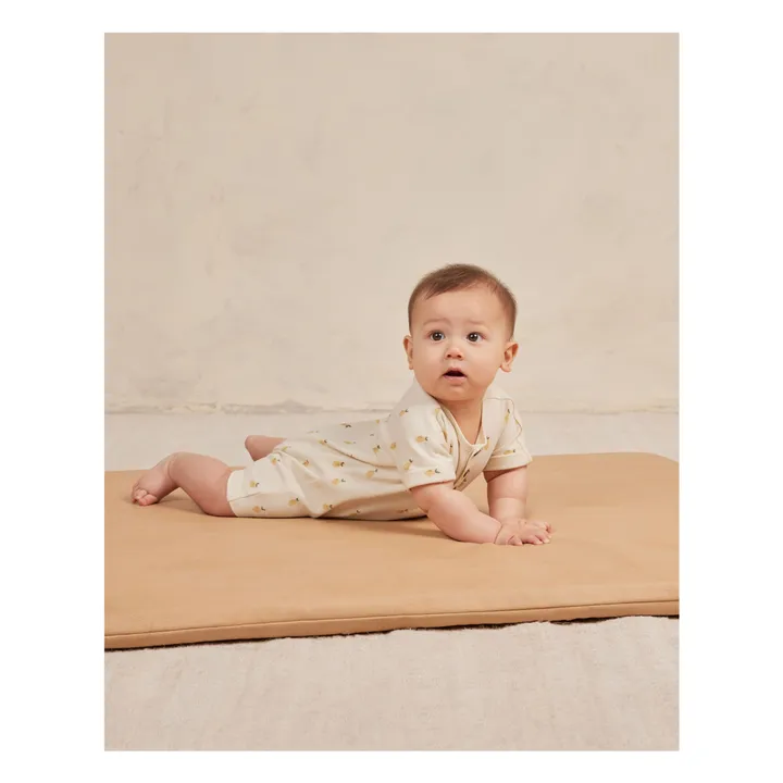 Quincy Mae Combishort Boutonnée Citrons | Blanc cassé