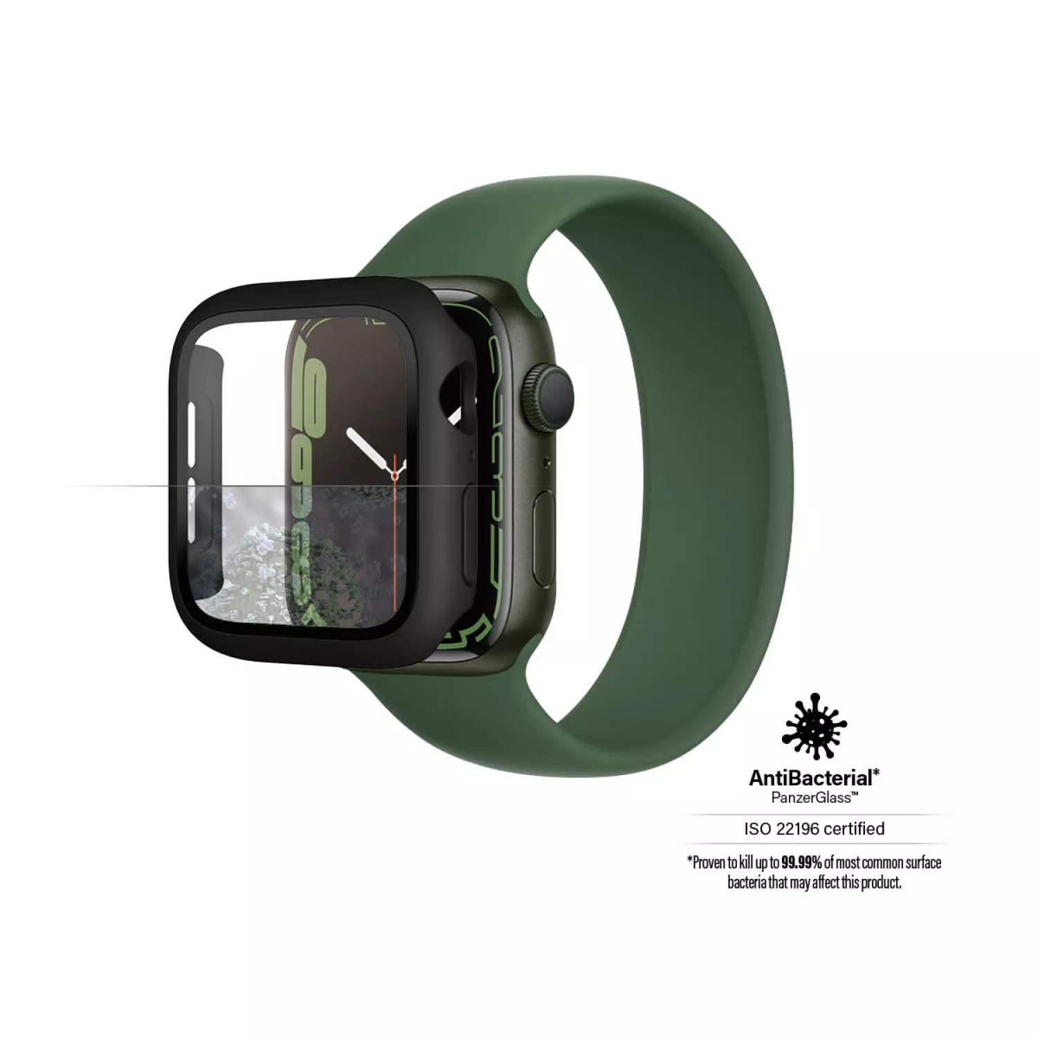 PanzerGlass Full Body Screen Protector for Apple Watch 7+8 black 41 mm 3663
