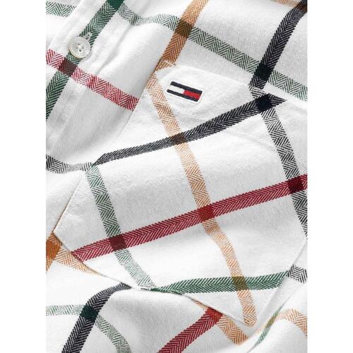 Tommy Jeans - TJM REG CHECK FLANNEL SHIRT Blanco
