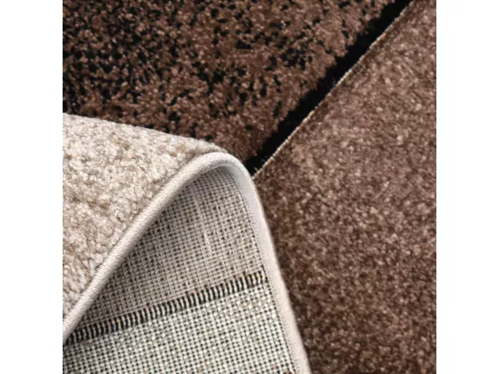 tapis salon 120x170 tissé beige rectangle motif géométrique GEOME