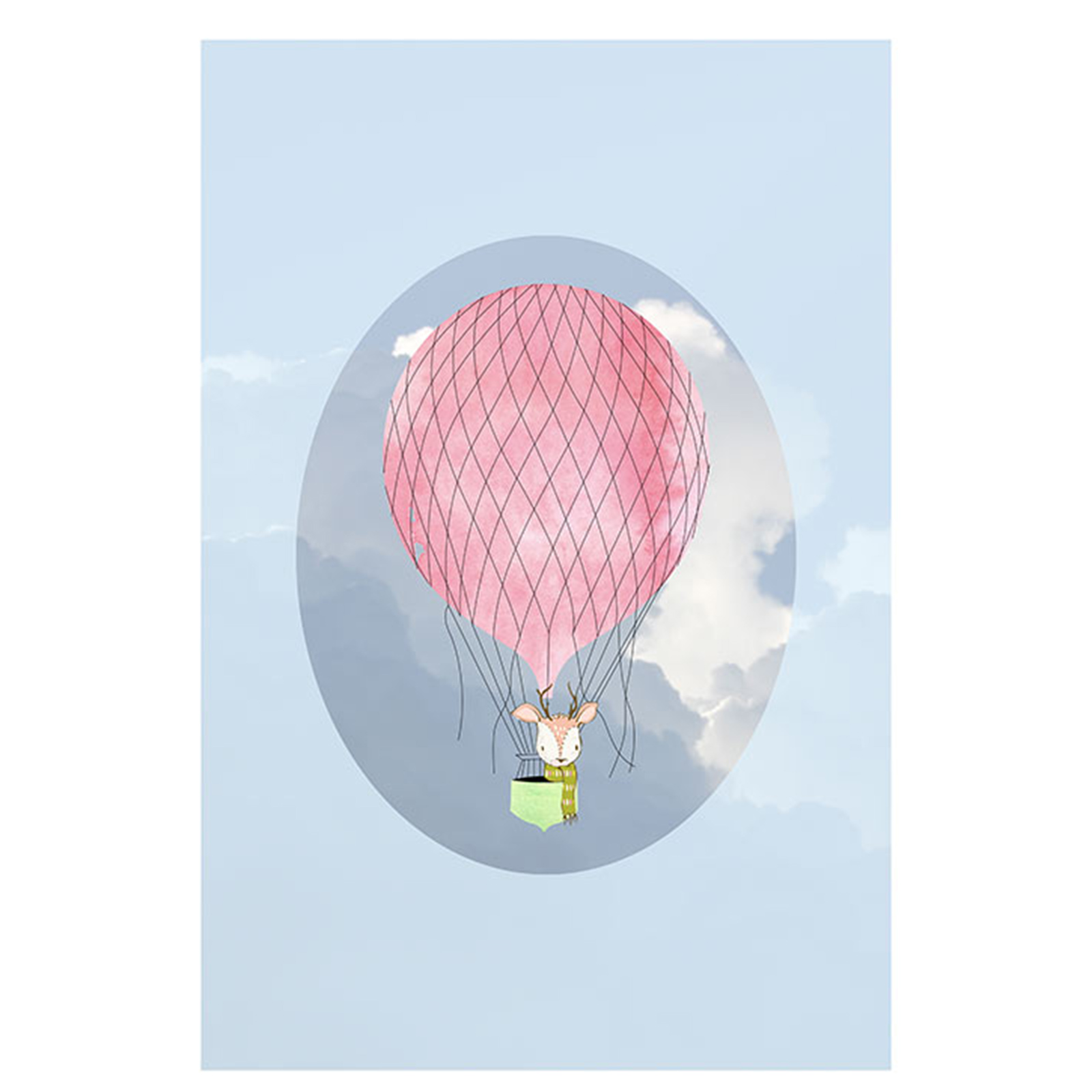 Wandbild HAPPY BALLOON BLUE - 50x70 cm